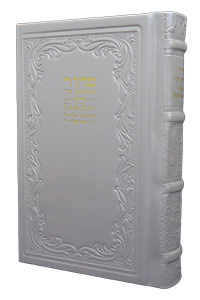 Siddur Annotated English Large Leather Silver 6x9