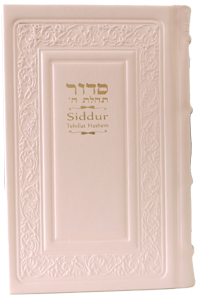 Siddur Annotated English Large Leather Creamy-Pink 6x9