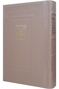 Siddur Annotated English Large Leather Pearl Pink 6x9