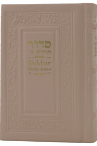 Siddur Annotated English Compact - Leather Creamy-Pink