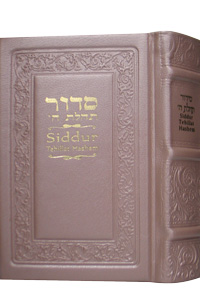 Siddur Annotated English Compact - Leather Pearl Pink 4x6