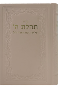 Siddur New Print Leather, Creamy-Pink 6x9