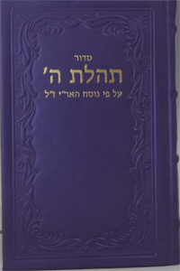 Siddur New Print Leather, Purple 6x9