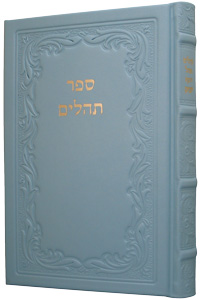 Tehillim Large Leather Light Blue 6 x 9